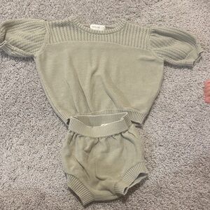 Quincy Mae Sage Green Knit set